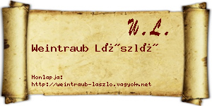 Weintraub László névjegykártya