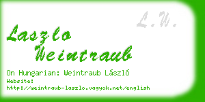 laszlo weintraub business card