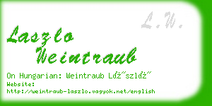 laszlo weintraub business card